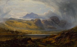 Llyn Crafnant, Moel Siabed w oddali, Północna Walia autorstwa Charles Pettitt