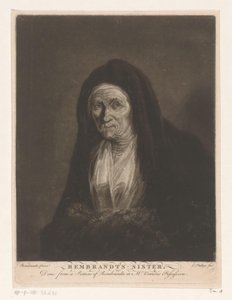 Portret nieznanej staruszki Rembrandts - siostra (tytuł na obiekcie)