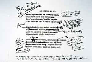 Poprawiony dowód Kwiatów zła autorstwa Charles Pierre Baudelaire