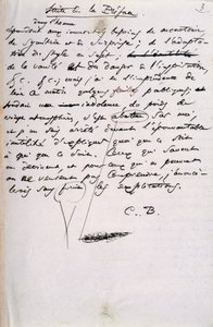 Projekt przedmowy do 2. edycji „Les Fleurs du Mal” (pióro i tusz na papierze) autorstwa Charles Pierre Baudelaire
