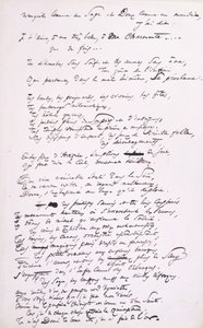 Projekt przedmowy do 2. edycji „Les Fleurs du Mal” (pióro i tusz na papierze) autorstwa Charles Pierre Baudelaire