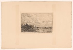 Widok na Sekwanę w Honfleur La Seine przed Honfleur (tytuł na obiekcie) autorstwa Charles Pierre Daubigny