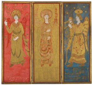 Trójpanelowy ekran (rewers), ok. 1916-17 (olej i złoty płatek na drewnie zagęszczonym)