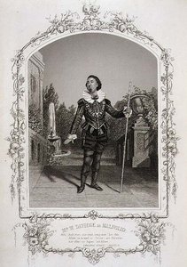 Pan W. Davidge jako Malvolio, akt III, scena 4 „Nocy Trzech Króli”, z dagerotypu autorstwa Meade Brothers of New York, wyd. autor: John Tallis & Co. (lito) autorstwa Charles R. and Henry W. Meade