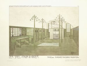 Przedszkole, ok. 1901 (litografia kolorowa) autorstwa Charles Rennie (after) Mackintosh