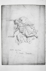 Anioł z grobu, Badia, Florencja, 1891 autorstwa Charles Rennie Mackintosh
