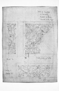 Anioł, detal na ścianie, 1891 (mycie ołówkiem i akwarelą na papierze) autorstwa Charles Rennie Mackintosh