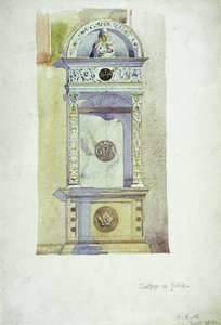 Certosa di Pavia, Memoriał, 1891 (akwarela na papierze) autorstwa Charles Rennie Mackintosh