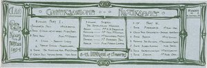 Program Conversazione dla Stowarzyszenia Architektonicznego w Glasgow autorstwa Charles Rennie Mackintosh
