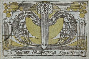 Program Conversazione, od Glasgow Architectural Association autorstwa Charles Rennie Mackintosh