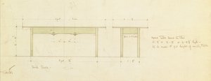 Projekt stołu do jadalni i małego stołu (akwarela) autorstwa Charles Rennie Mackintosh