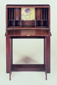Biurko dla Niebieskiej Sypialni w Houshill, 1904 (otwarte, patrz 45594 dla zamkniętych) autorstwa Charles Rennie Mackintosh