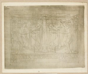 Dyplom Honorowy”, zaprojektowany dla Glasgow School of Art Club, 1894-95 autorstwa Charles Rennie Mackintosh