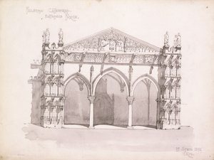 Katedra w Palermo, studium ganku wejściowego autorstwa Charles Rennie Mackintosh
