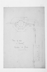 Plan studni w toalecie, Certosa di Pavia, 1891 autorstwa Charles Rennie Mackintosh