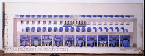 Niezapisane wcześniej rysunki architektoniczne sklepu i ulicy arkadowej, ok. 1915 r. autorstwa Charles Rennie Mackintosh