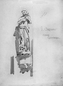 Św. Hieronim, 1891 (ołówek i akwarela na papierze) autorstwa Charles Rennie Mackintosh
