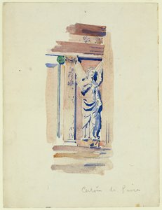 Studium posągu anioła, Certosa di Pavia, 1891 autorstwa Charles Rennie Mackintosh