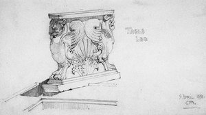 Noga do stołu, 1891 autorstwa Charles Rennie Mackintosh