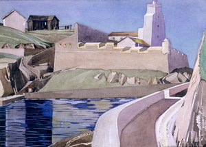 Latarnia morska, 1927 (wc nad ołówkiem na papierze) autorstwa Charles Rennie Mackintosh
