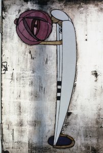Biała szafka zaprojektowana dla Pani Rowat, 1902 (drewno, witraż, emalia) autorstwa Charles Rennie Mackintosh