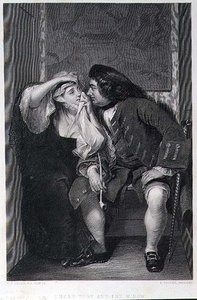 Wujek Toby i wdowa, grawerowane przez Lumb Stocks (1812-92) (grafika)