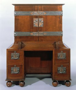 Szafka - front zamknięty, 1898 (mahoń i ostrokrzew biały) (patrz również 272466, 272468)