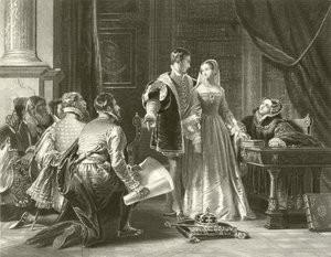 Niechęć lady Jane Grey do przyjęcia korony autorstwa Charles Robert Leslie