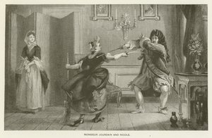 Monsieur Jourdain i Nicole autorstwa Charles Robert Leslie