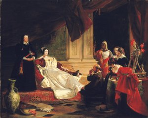 Sancho Pansa w mieszkaniu księżnej, 1857 autorstwa Charles Robert Leslie