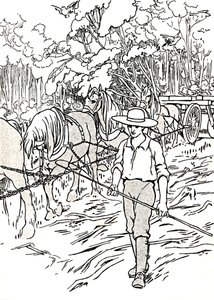 Osadnik oczyszczający swoją ziemię, 1912 autorstwa Charles Robinson