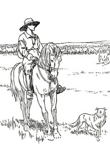 Stacja dla owiec w Australii, 1912 autorstwa Charles Robinson