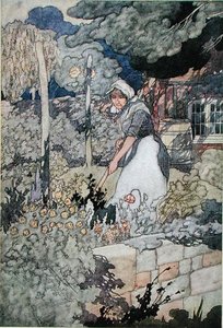 Ogród przydomowy, wydany 1912 (kolor lito) autorstwa Charles Robinson