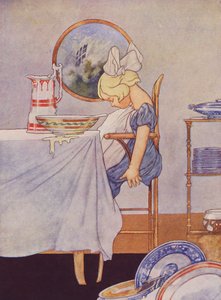 Po obiedzie odpocznij chwilę (kolorowa litografia) autorstwa Charles Robinson