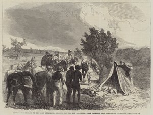 Odnalezienie szczątków zaginionych odkrywców, Hardinga, Pantera i Goldwyera, w pobliżu zatoki Lagrange w północno-zachodniej Australii autorstwa Sir John Charles Robinson