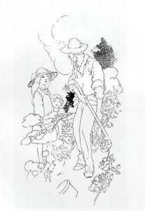 Ogrodnik w pracy autorstwa Charles Robinson
