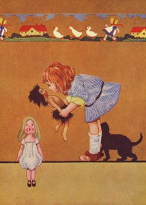Pocałunek idzie za przysługą (kolorowa litografia) autorstwa Charles Robinson