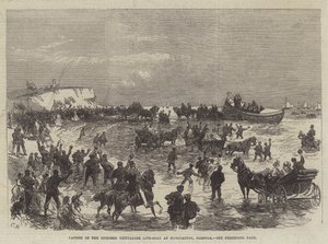 Wodowanie łodzi ratunkowej w Hunstanton, Norfolk autorstwa Sir John Charles Robinson