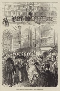 Otwarcie nowej sali i biblioteki Keble College w Oksfordzie autorstwa Sir John Charles Robinson