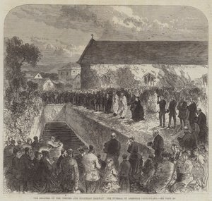 Katastrofa na Chester i Holyhead Railway, pogrzeb na cmentarzu w Abergele autorstwa Sir John Charles Robinson