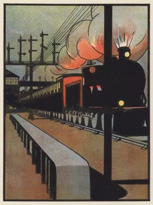 Pociąg nocny odjeżdża ze stacji autorstwa Charles Robinson