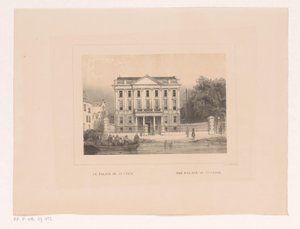 Widok Pałacu Sprawiedliwości w Rotterdamie Le palais de Justice / Pałac Sprawiedliwości (tytuł na obiekcie) Vues et monuments de la ville de Rotterdam / Widoki i zabytki miasta Rotterdam (tytuł serii)
