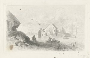 Powódź w Lith Katastrofa powodziowa 1855 (tytuł serii) autorstwa Charles Rochussen