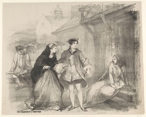 Scena z gry Czytnik kart Ogłoszenie Bilety na balety i spektakle wystawiane w Teatrze Miejskim w Amsterdamie (tytuł serii) autorstwa Charles Rochussen