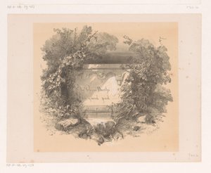 Tytuł na ścianie w orientacji poziomej Strona tytułowa dla: Jacques Collin de Plancy, La Reine Berthe au grand pied, 1842 autorstwa Charles Rochussen