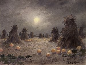 Jesienne żniwa przy Moonlight (wc na papierze)