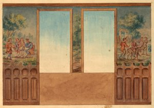 Projekt części schodów, Château-sur-Mer, Newport, Rhode Island autorstwa Charles Salagnad, French