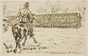 Inspekcja Wojskowa autorstwa Charles Samuel Keene