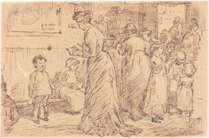 Bufet na stacji autorstwa Charles Samuel Keene