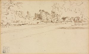 Dom w Hammersmith. autorstwa Charles Samuel Keene
